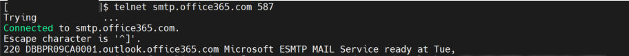 Screenshot of ping.