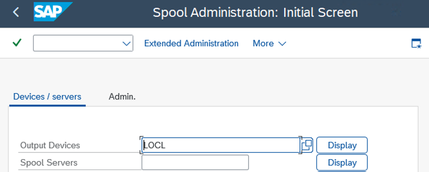 A screenshot dialog in SAP transaction SPAD entry screen.
