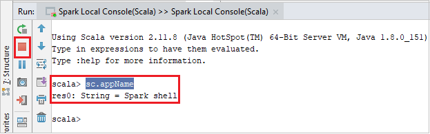 IntelliJ IDEA local console result