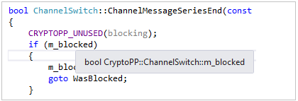 Quick Info Screenshot showing the Quick Info tooltip in Visual Studio 2017.