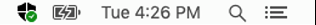 Screenshot of the Microsoft Defender icon in the macOS menu bar.