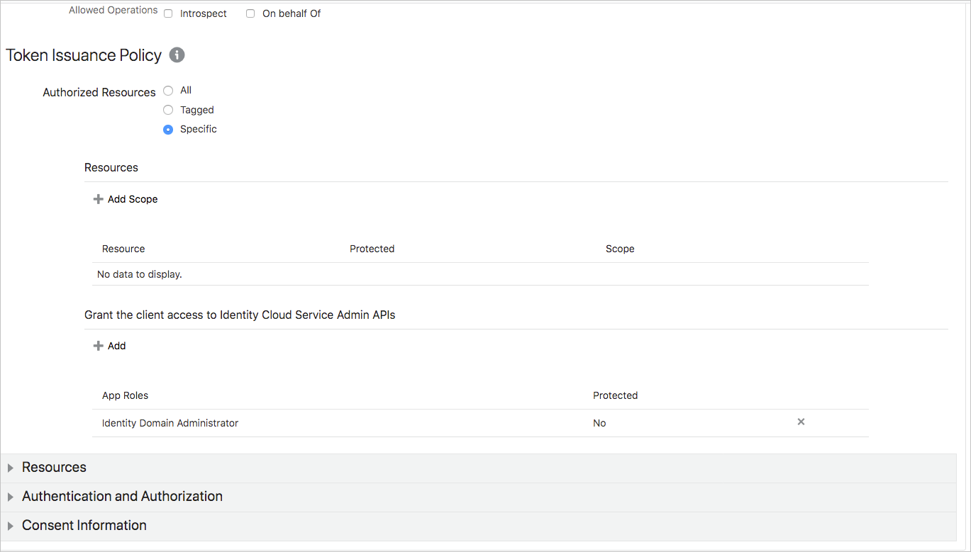 Policy Screenshot shows the Oracle Token Issuance Policy.