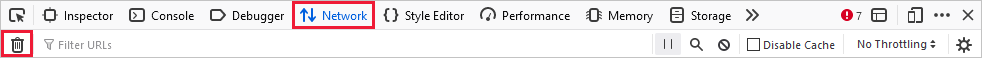 Screenshot of the Google Chrome developer tools with network tab and stop and clear recording options selected.
