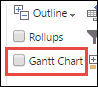 Gantt Chart option.
