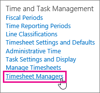 Timesheet Managers.