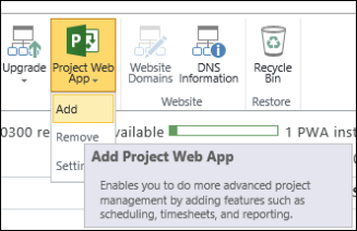 Project Web App > Add.