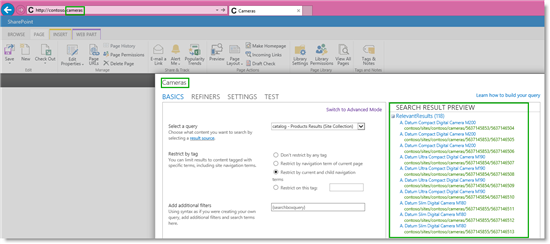 Sharepoint Content Query Stage 9 Configure the query in a Content Search Web Part on a category ...