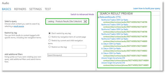 Stage 9 Configure the query in a Content Search Web Part on a category ...