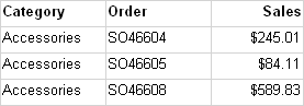 Preview, table with one static, one dynamic row