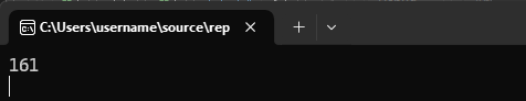 Screenshot of a Console window showing the results of integer math.