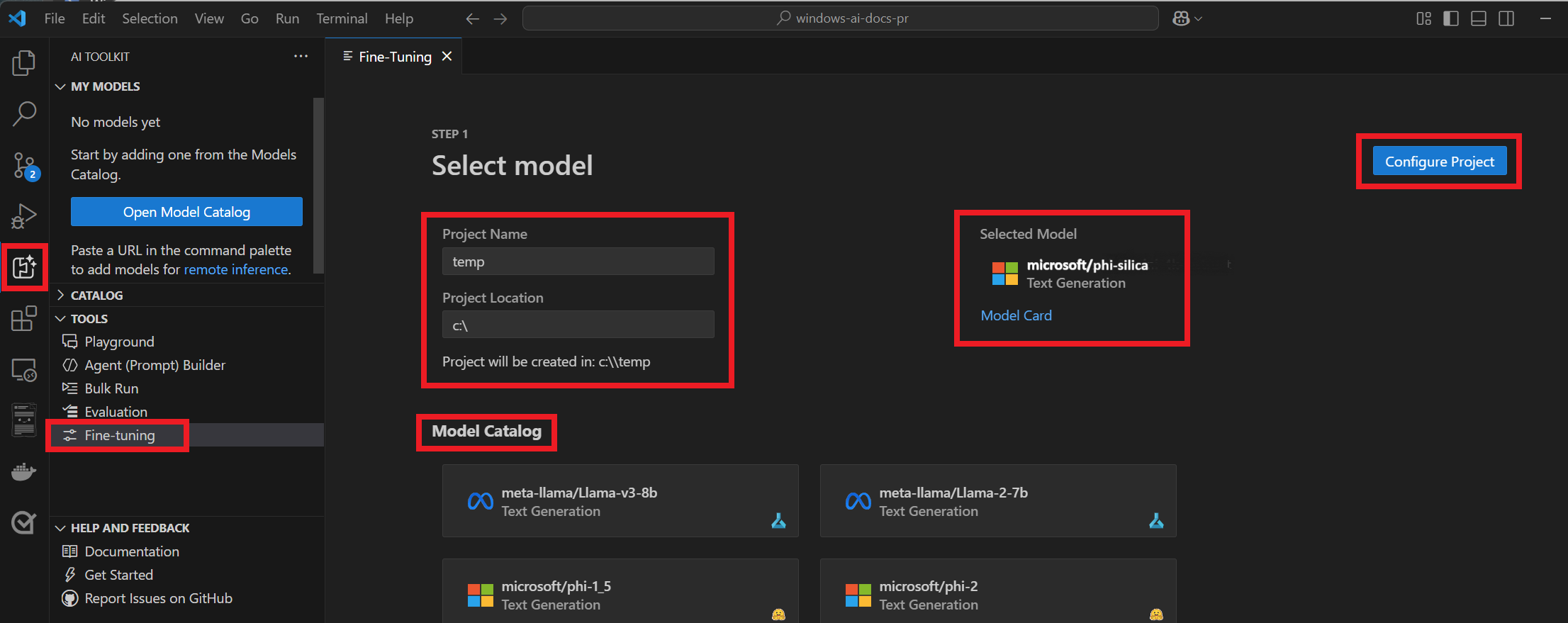Screenshot of the Foundry Toolkit extension inside Visual Studio Code.