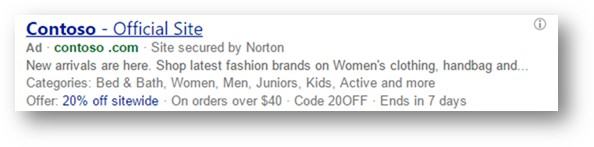 Promotion extensions.