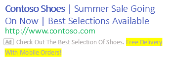 Mobile ad example with IF function