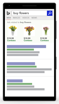 Mobile ad example.