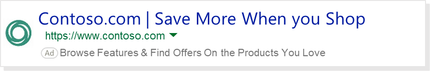Business logo conversational Bing layout.