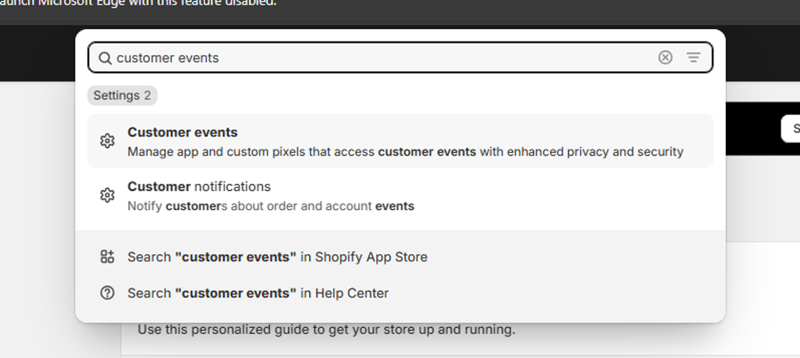 Customer events.