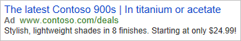 Bing Ad matching this setup