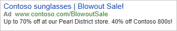 Bing Ad matching this setup