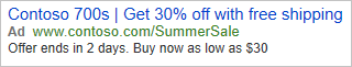 Bing Ad matching this setup