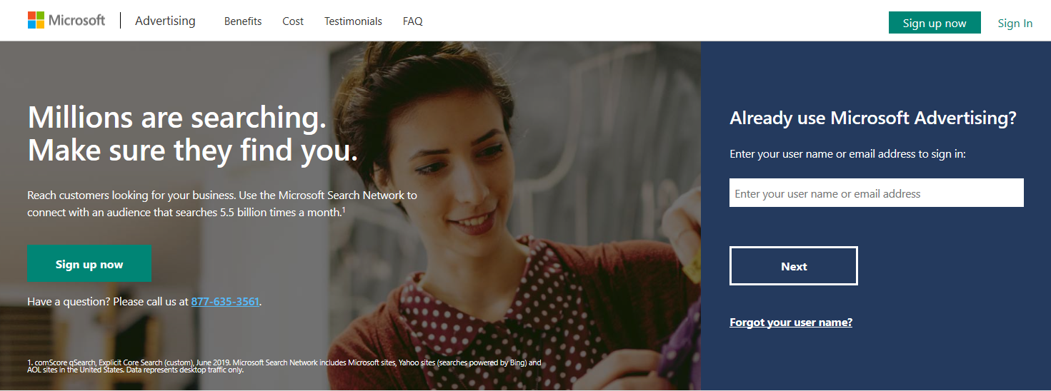 Login panel with box to enter email address or user name.