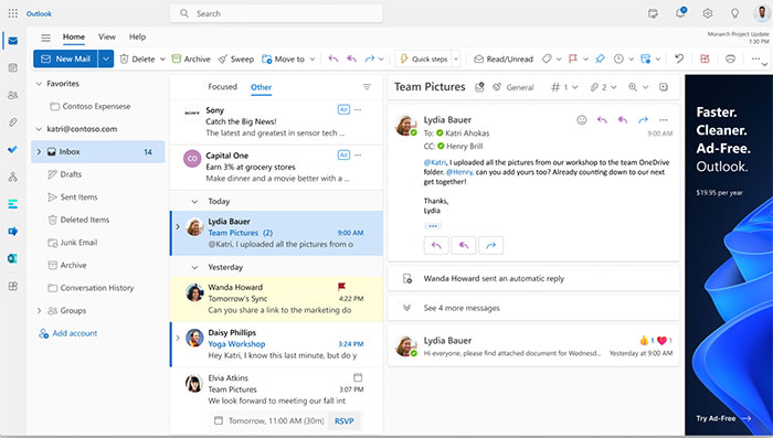 Outlook PC web.