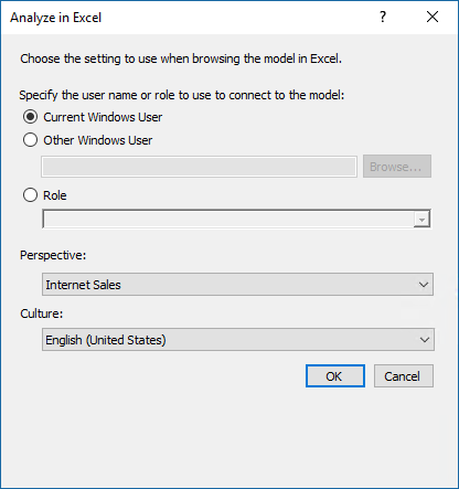 Analysis Services tutorial lesson 12: Analyze in Excel | Microsoft Learn