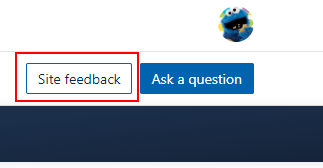 site feedback button