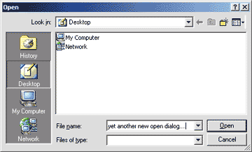 Figure 1 The New Open Dialog