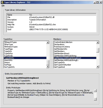 Figure 6 Type Library Explorer Sample App