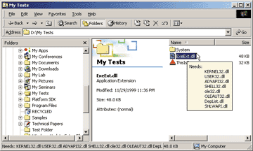 Figure 4 Infotip for DLL and EXE Files