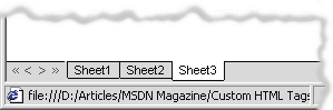Figure 1 Microsoft Excel-style Tab Strip