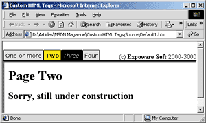 Figure 14 Complex Tabstrip Usage