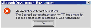 Figure 1 Database Connection Error