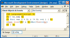 Figure 4 Highlighted ASP Code