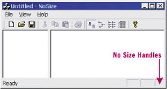 Figure 6 Status Bar without Size Handles