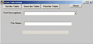 Figure 1 Creating Table Settings
