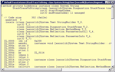 Figure 3 ILDASM User Interface