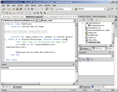 Figure 1 Visual Studio .NET IDE
