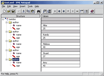 Figure 1 XML Notepad