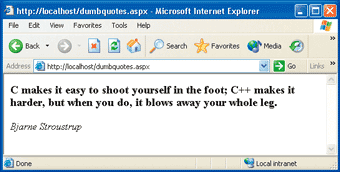 Figure 10 Pulling a Quote from the Cache