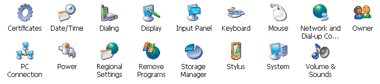 Figure 7 Windows CE .NET Control Panel