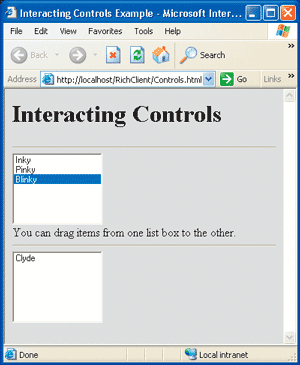 Figure 7 Browser Embedded Controls