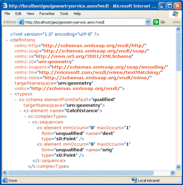 Figure 8 Dynamically Generated WSDL