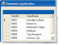 Figure 4 Client Table DataGrid