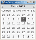 Figure 10 Popup Calendar
