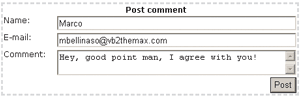 Figure 11 Posting a Comment