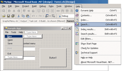 Figure 4 Menu Designer in Visual Studio .NET