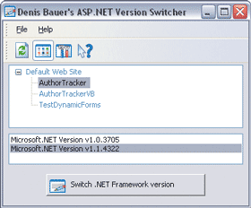 Figure 9 ASP.NET Version Switcher