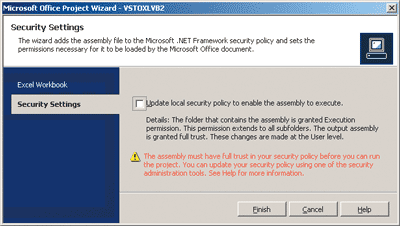Figure 3 Turning Off the Default Security Option