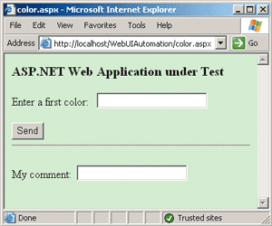 Figure 1 The Web Application to Test